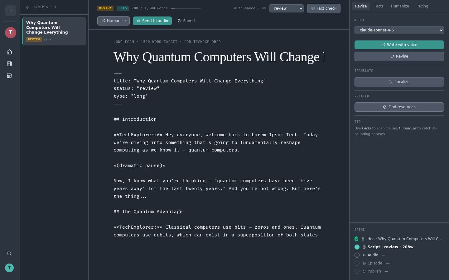 AI Script Editor